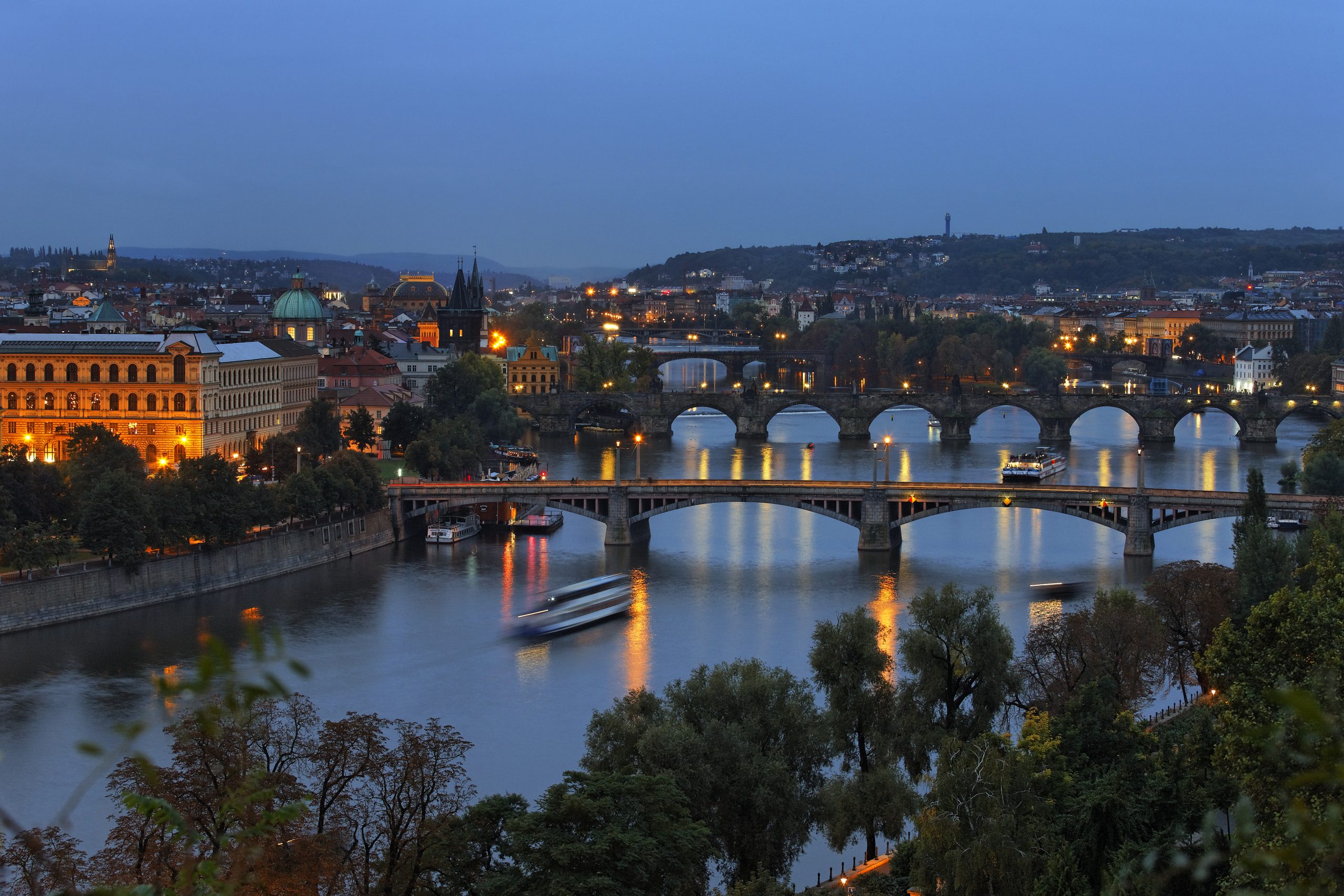 Prague by night